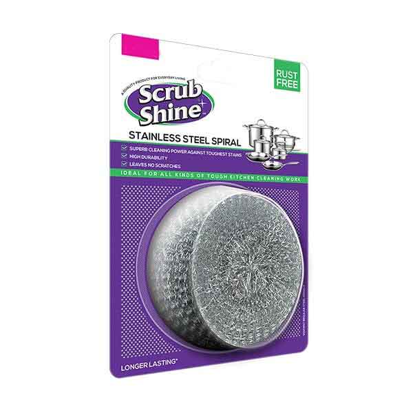 Scrub Shine Stainless Steel Spiral